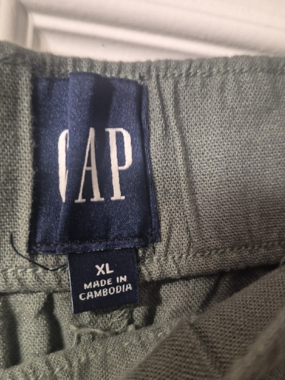GAP Women's Drawstring Relaxed Pants in Sage - Picture 2 of 3